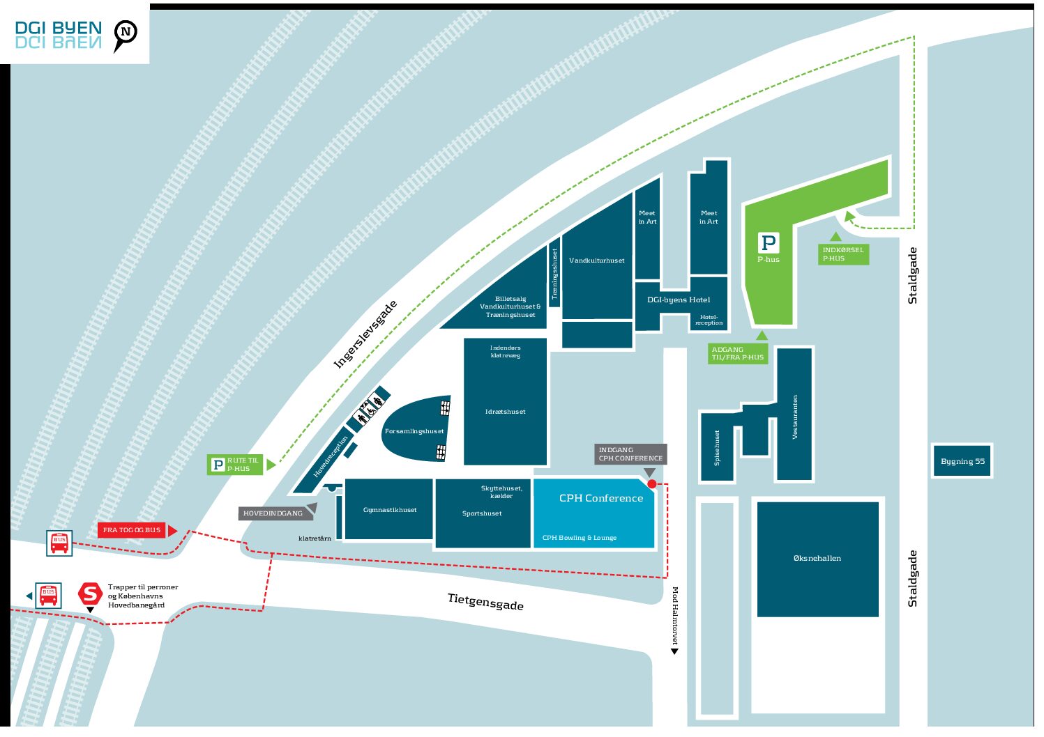 Oversigtkort, DGI-byen, GF den 15. september 2020