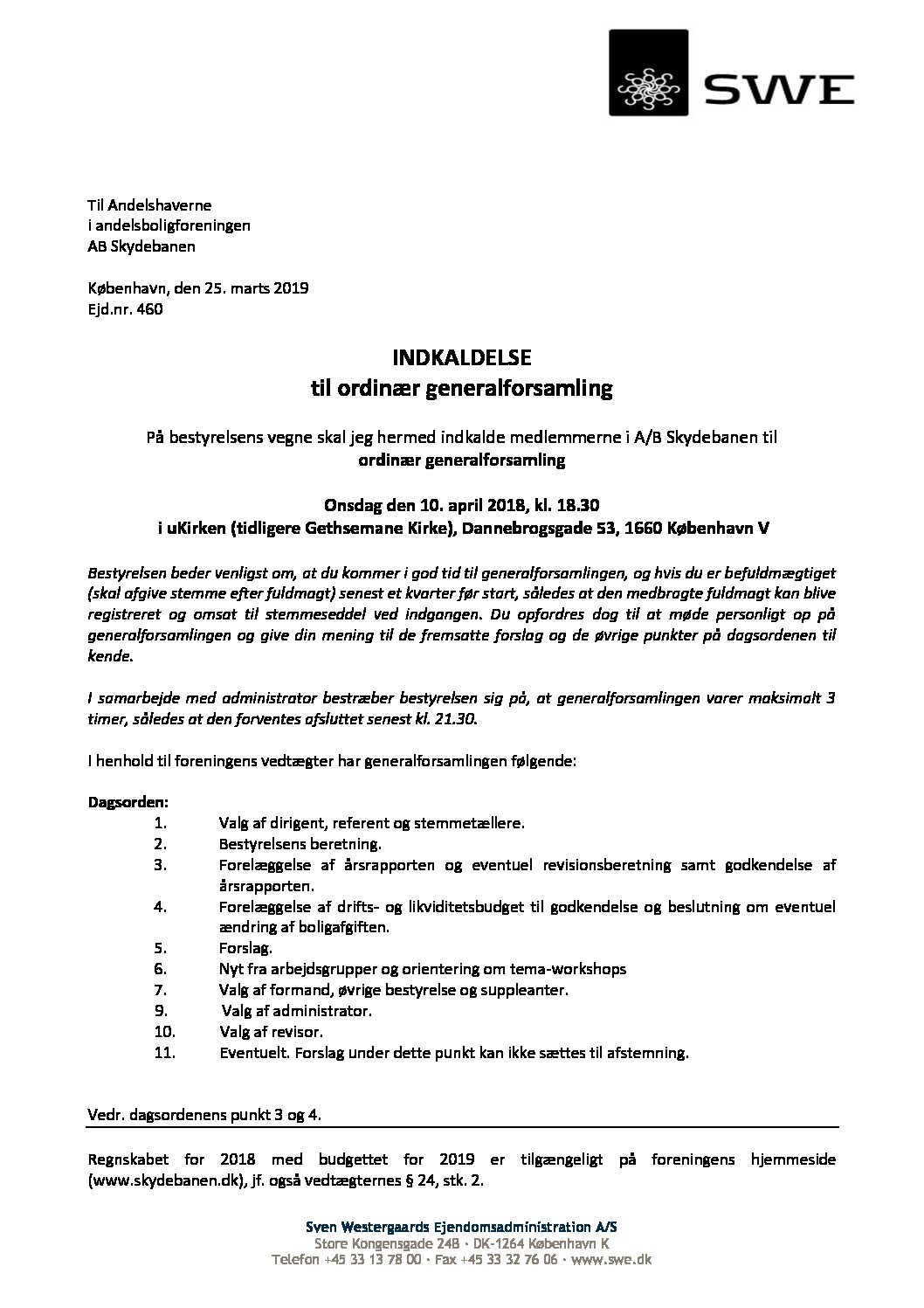 Generalforsamling 2019 – indkaldelse